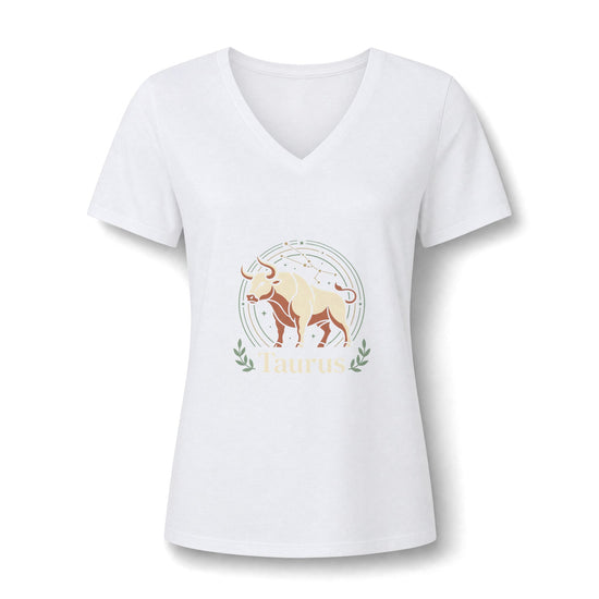 Taurus Zodiac V-Neck Tee — Women&